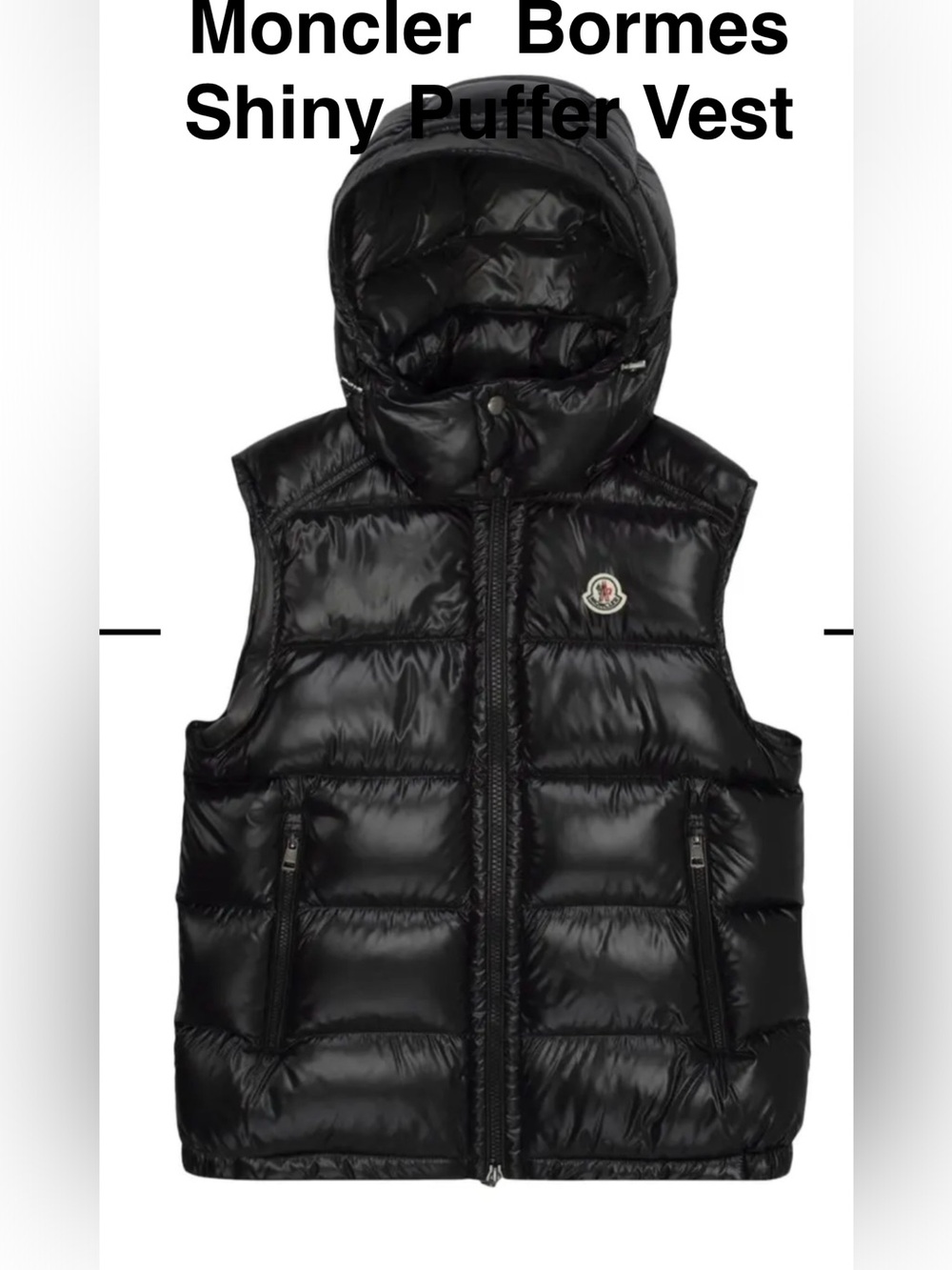 Moncler Men's Bormes Authentic Hooded Puffer Vest Size 2: 38-40